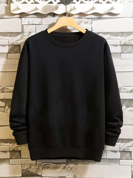 Black Basic Sweat Shirt