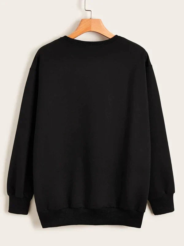 Black Basic Sweat Shirt