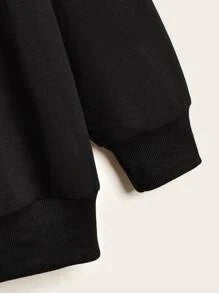 Black Basic Sweat Shirt