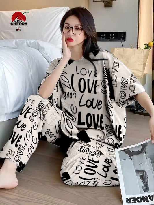 Skin Big love Pirnted night suit