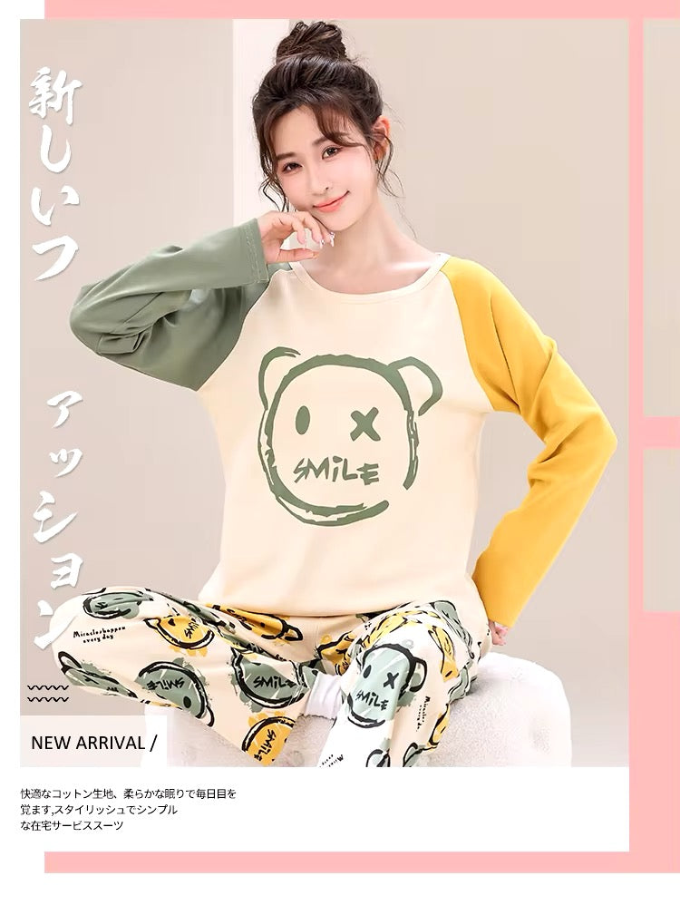 Multi smile night suit full sleeve