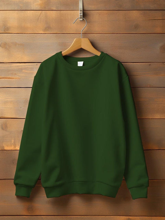 Basic green colour sweatshirt