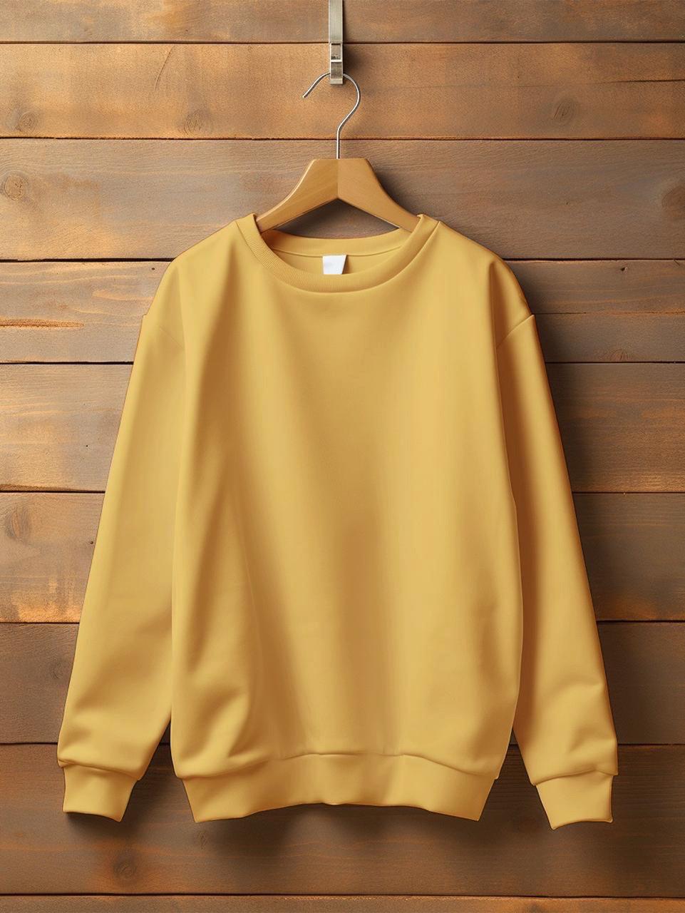 Basic yellow colour sweatshirt