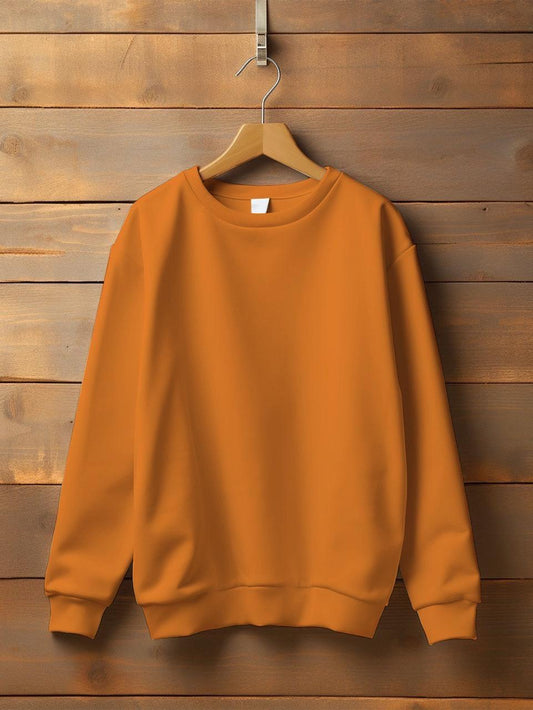 Basic orange colour sweatshirt