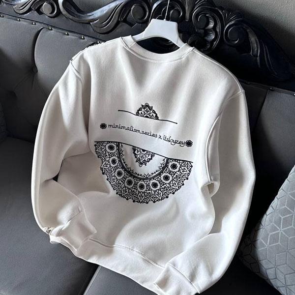 Ajrak front back Embossed printed Sweatshirt