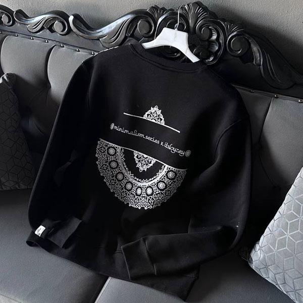 Ajrak front back Embossed printed Sweatshirt